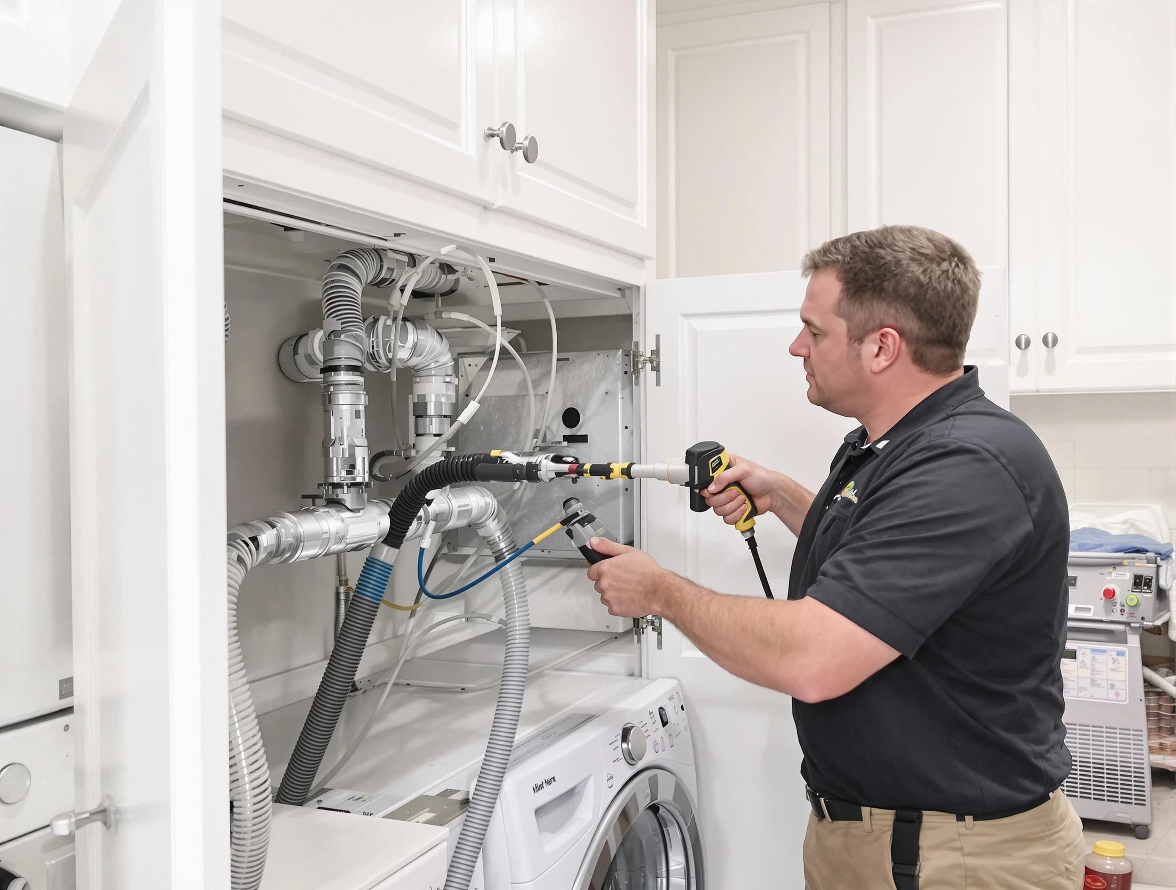 Placitas Dryer Vent Cleaning professional removing severe blockage from a clogged dryer vent in Placitas