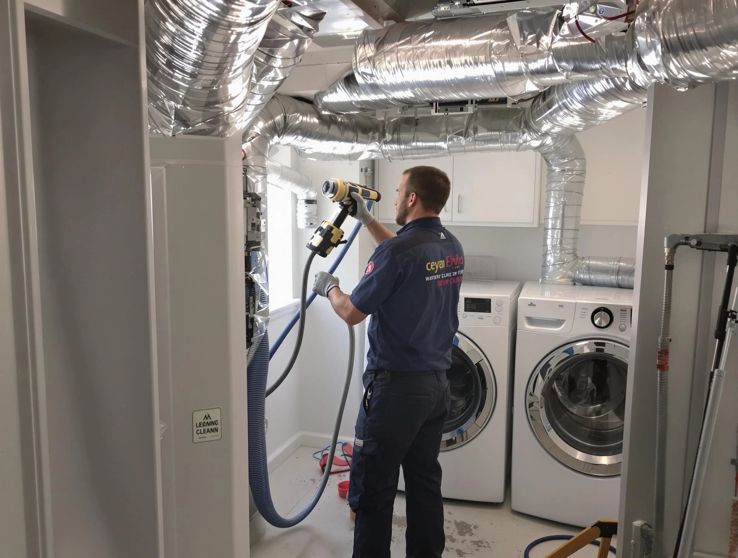 Placitas Dryer Vent Cleaning specialist using advanced equipment for thorough duct cleaning in Placitas