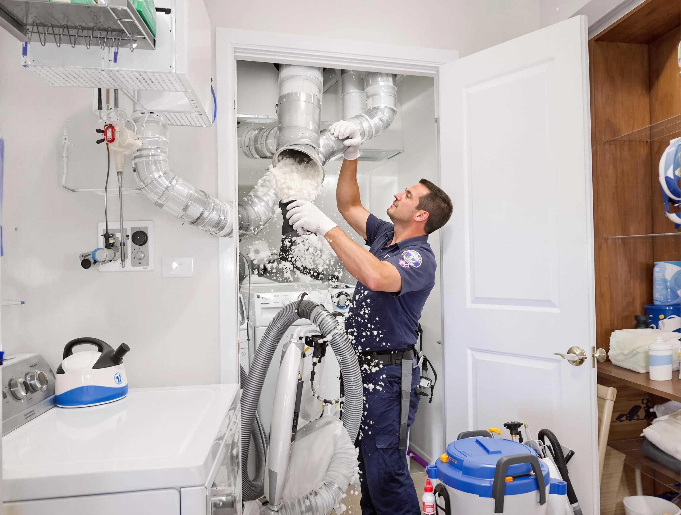 Placitas Dryer Vent Cleaning technician delivering thorough residential dryer vent cleaning service in Placitas
