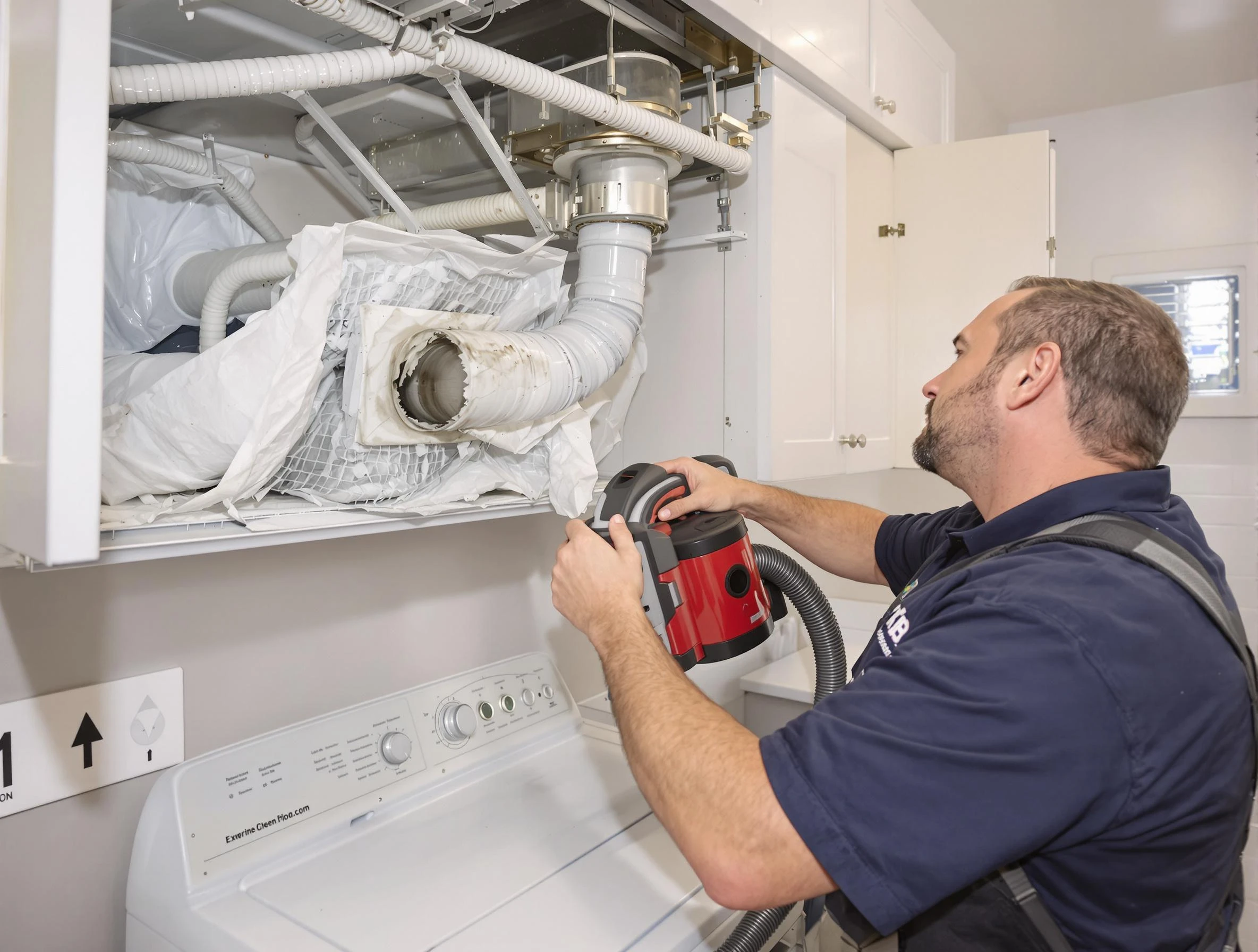Placitas Dryer Vent Cleaning technician performing professional exhaust vent cleaning at a residential property in Placitas
